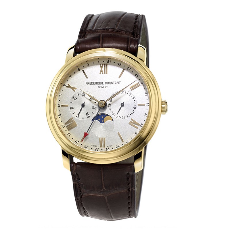 FC-270SW4P5 Frederique Constant Slimline Classics Business Timer Moonphase