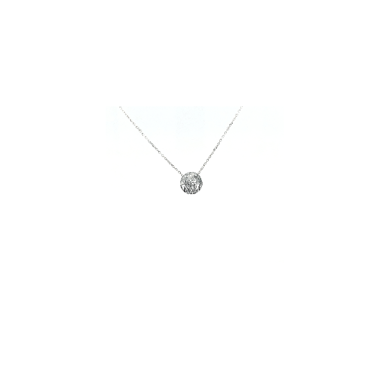 Naszyjnik srebrny kwarc z turmalinem N025