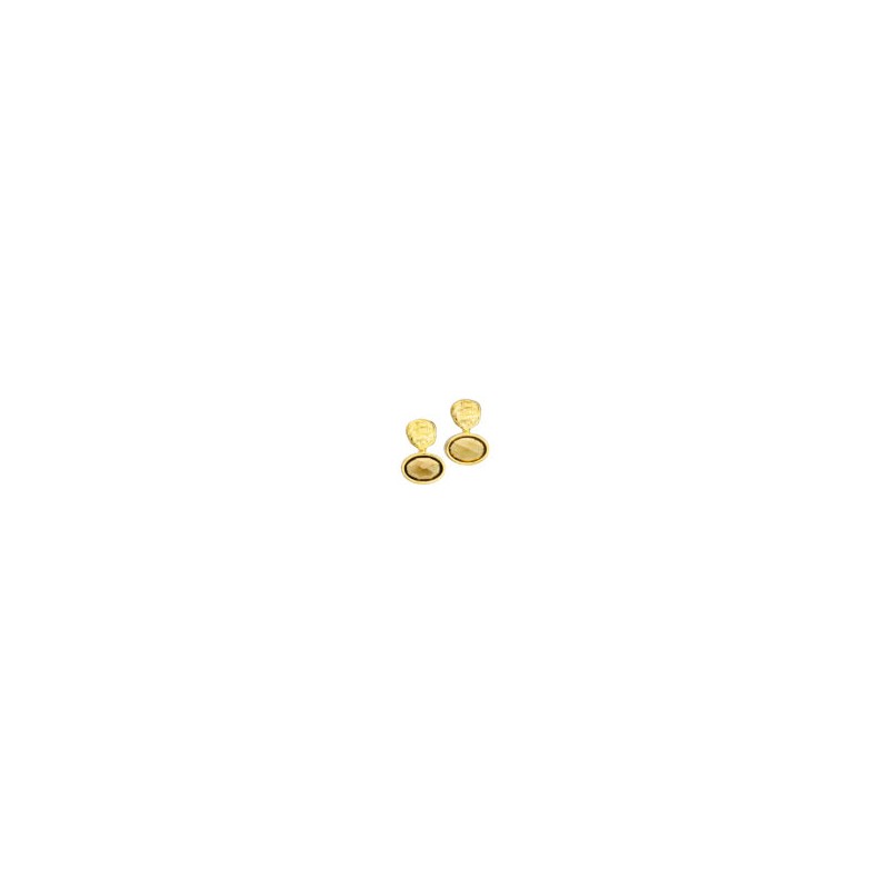 Srebrne kolczyki pozłacane 24 karatowym złotem.