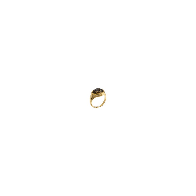 Srebrny pierścionek pozłacany 24 karatowym złotem.